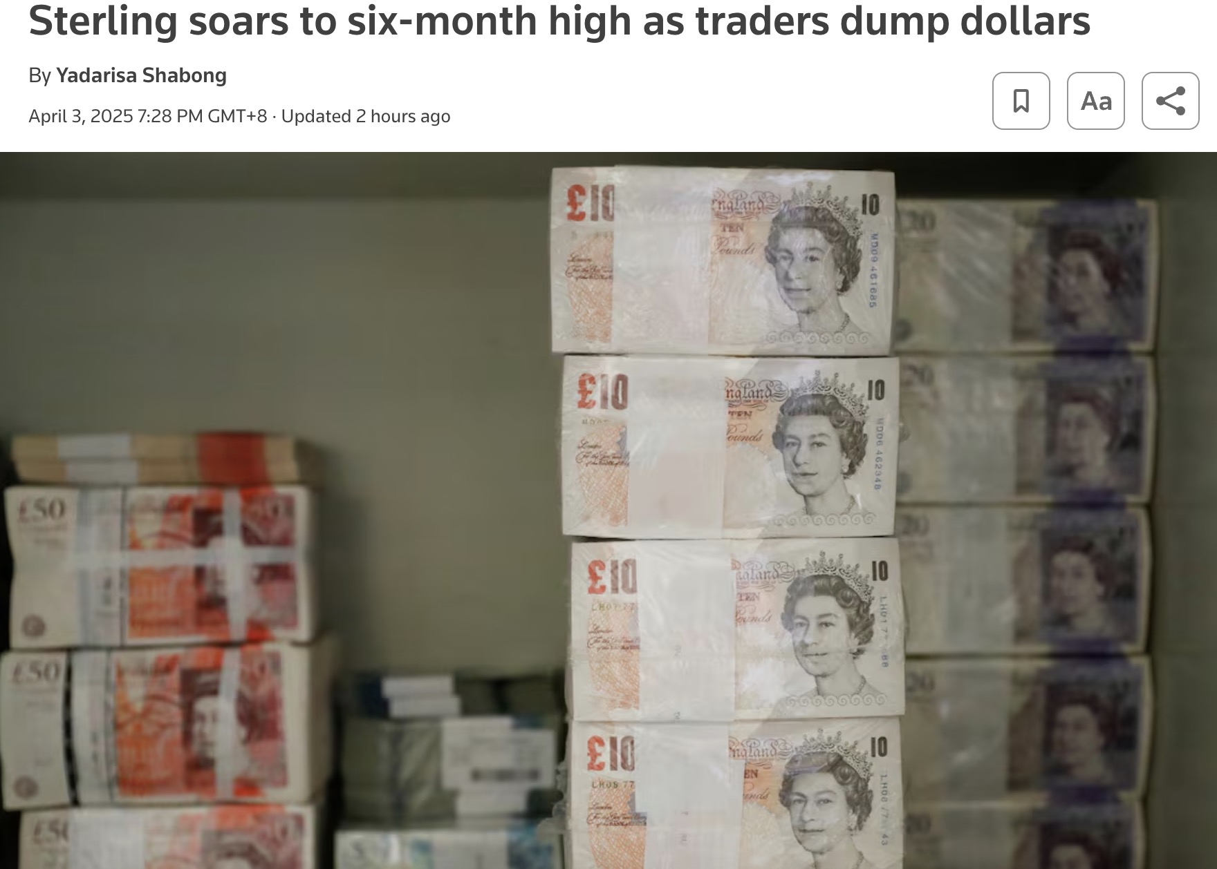 英镑汇率上涨，兑换人民币逼近9.6！美国加关税或将导致英国数万岗位危险| 英国房产圈